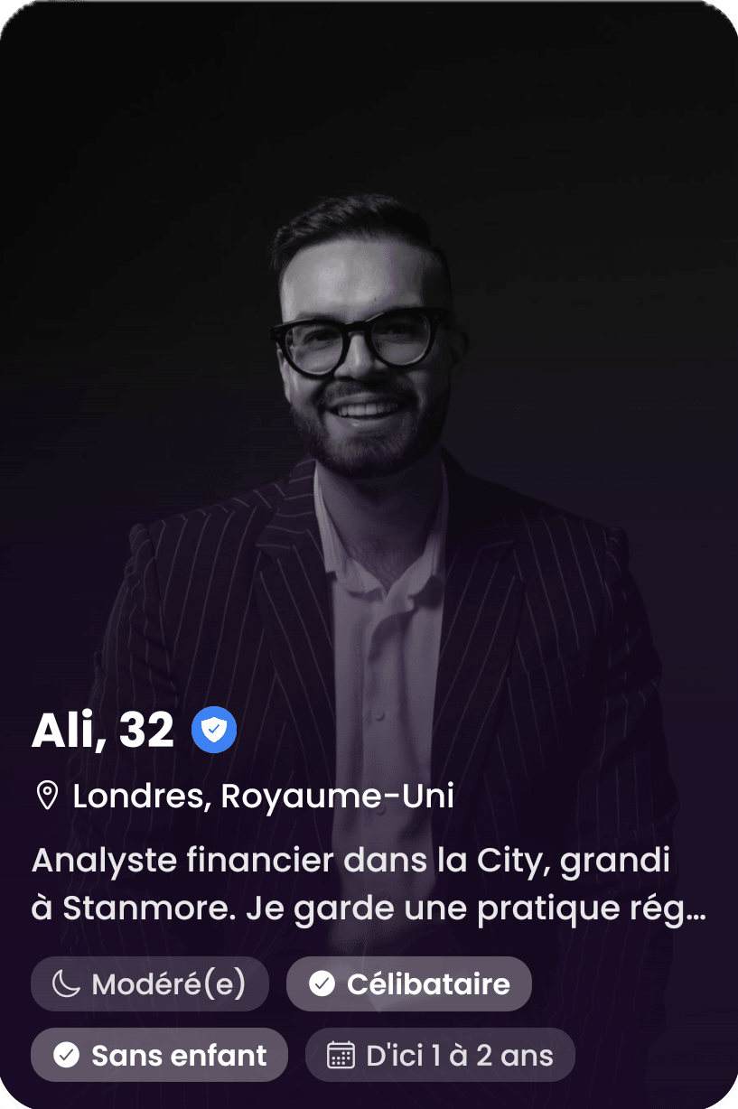 La fiche d’Ali, 32 ans, profil vérifié