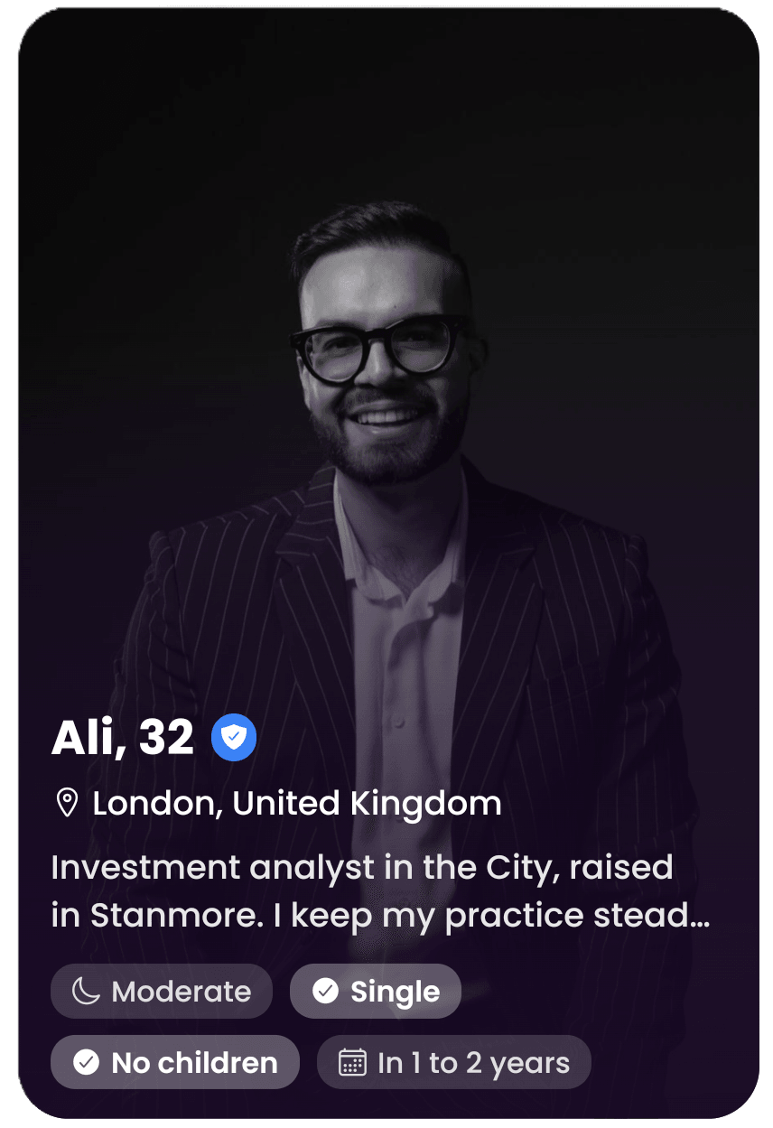 Ali’s profile, 32, verified